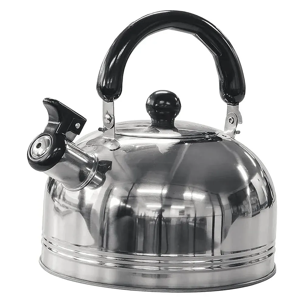 Stainless Steel Whistling Camping Kettle - 2L Capacity