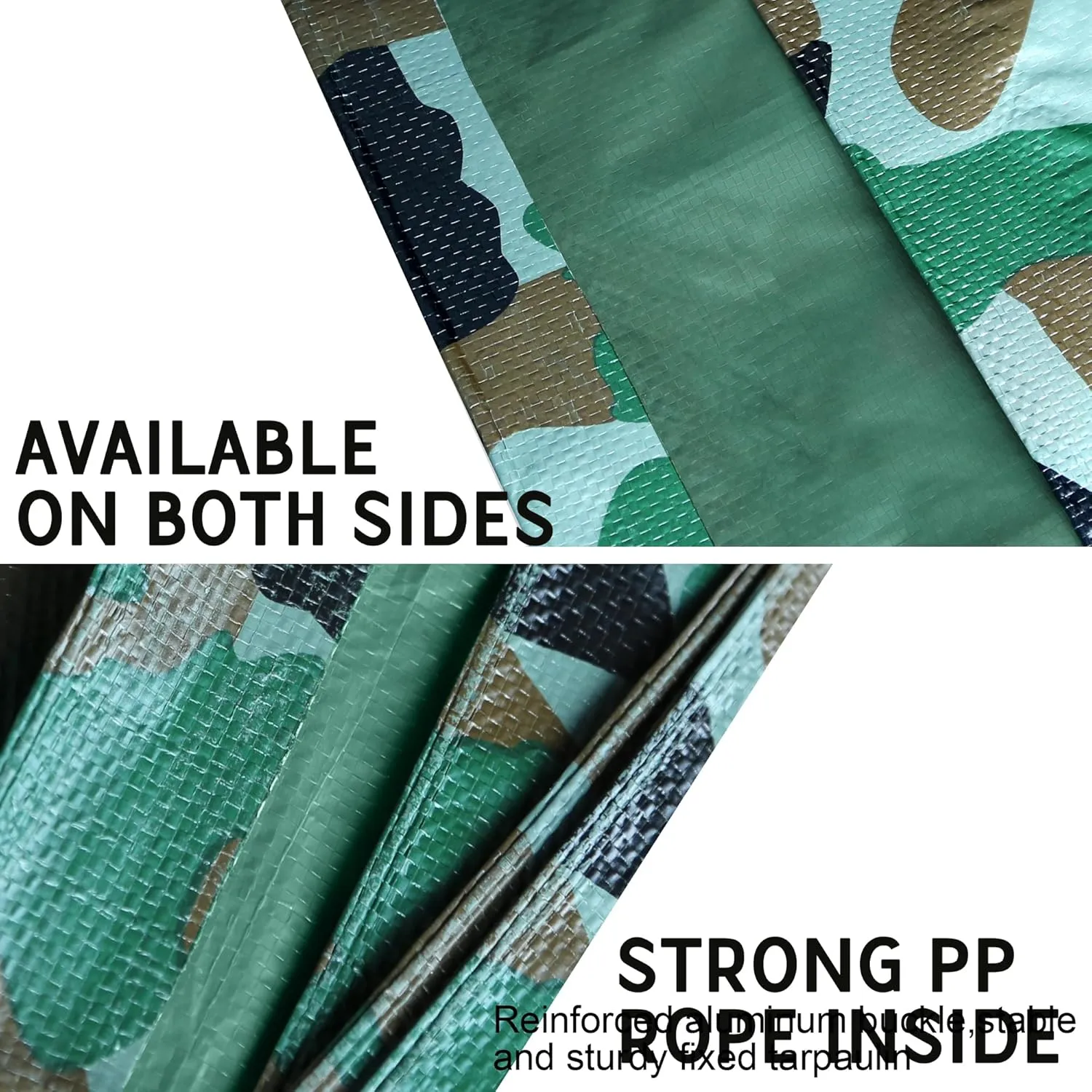 STARPYNG-7 Mil Camouflage 10x12 Feet Tarp-Multifunctional Camo Waterproof Tarpaulin-Waterproof, UV Resistant, Rip and Tear Resistant, Poly Tarpaulin with Reinforced Edges for Cover