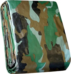 STARPYNG-7 Mil Camouflage 10x12 Feet Tarp-Multifunctional Camo Waterproof Tarpaulin-Waterproof, UV Resistant, Rip and Tear Resistant, Poly Tarpaulin with Reinforced Edges for Cover