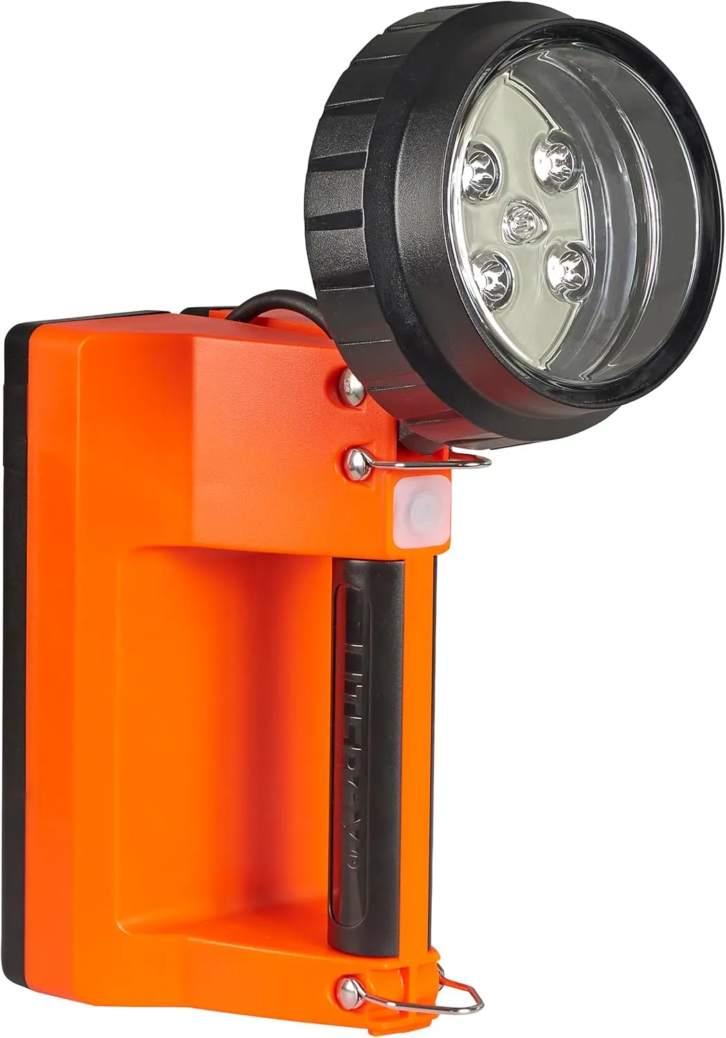 Streamlight 45815 E-Flood Firebox 1500-Lumen 4700 Candela Rechargeable Flood Beam Lantern with Dual Rear LEDs, Vehicle Mount System, Direct Wire DC Charging Rack, and Heavy Duty Shoulder Strap, Orange