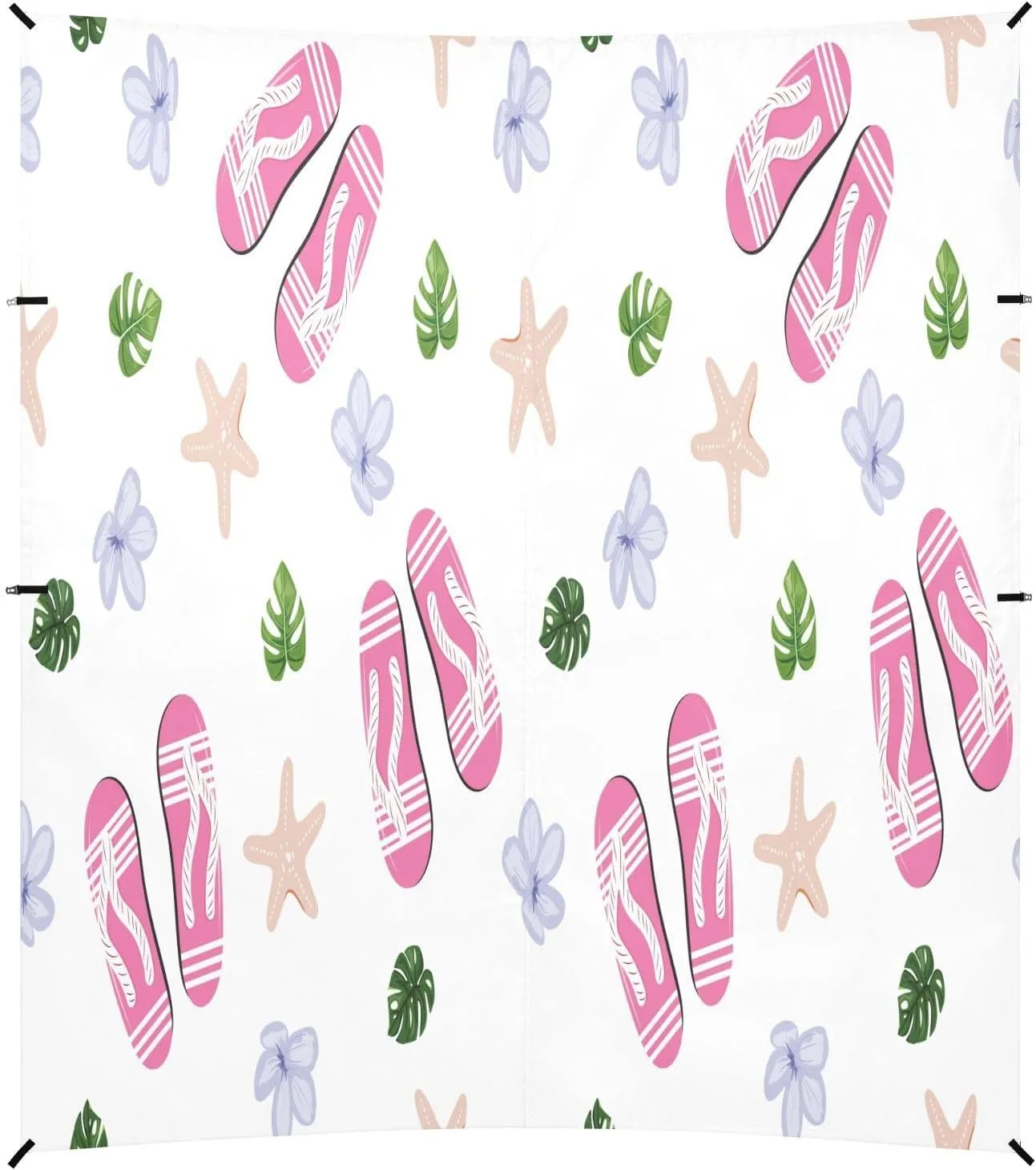 Summer Flip Flops and Star Beach Tent Camping Sun Shelters Portable Outdoor Canopy Sun Shade for Camping Trips Fishing Backyard Fun or Picnics Easy Setup with Carrying Bag