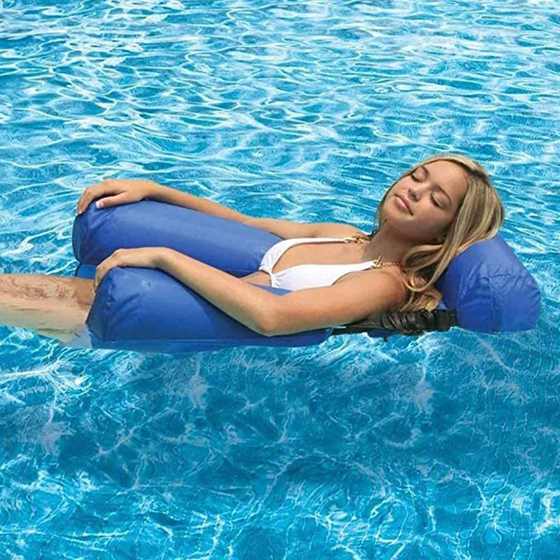 Summer Inflatable Foldable Floating Row Swimming Pool Water Hammock