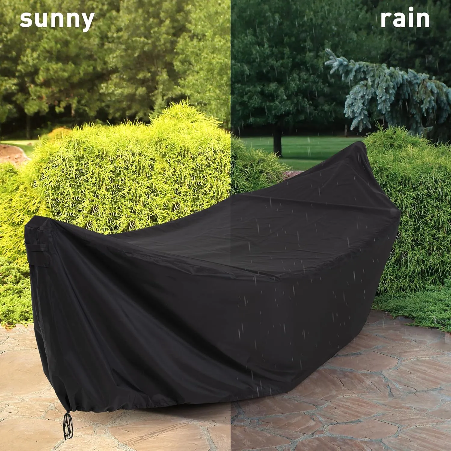 SUNCREAT Hammock Cover, Water-Resistant Polyester Hammock Stand Cover for 14ft Arc Stand, Black