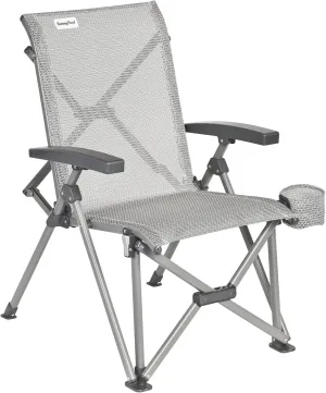 SUNNYFEEL Ergonomic High-Back Camping Chair - 1 Second Folding Chair with 500lbs Capacity, Breathable Back Support for Outdoor, Lawn, Hiking, Fishing (Grey)
