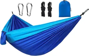 Super Lightweight Portable Parachute Hammock with Two Tree Straps | Lightweight Nylon Hammock, for Outdoor, Indoor, Travel, Hiking, Backyard, Camping