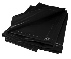 Super Strong Vinyl Tarp - Black 12 Foot x 15 Foot