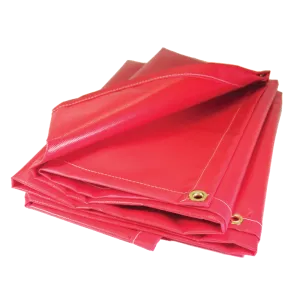 Super Strong Vinyl Tarp - Red - 6 Foot x 8 Foot