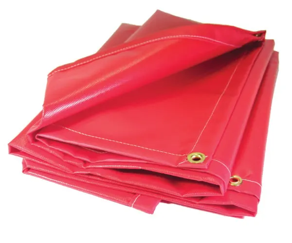 Super Strong Vinyl Tarp - Red - 6 Foot x 8 Foot