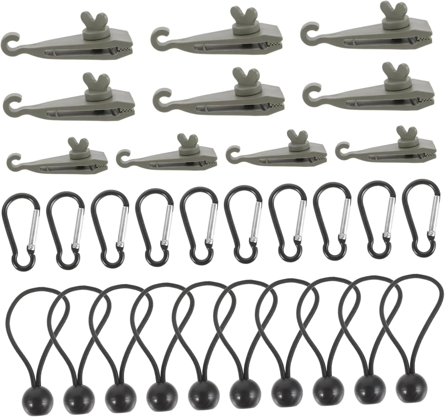 SUPVOX 1Set Heavy Duty Tent Clips Outdoor Camping Fasteners Clips with Hooks for Tarp and Awning Easy Installation Portable and Camping Accessories