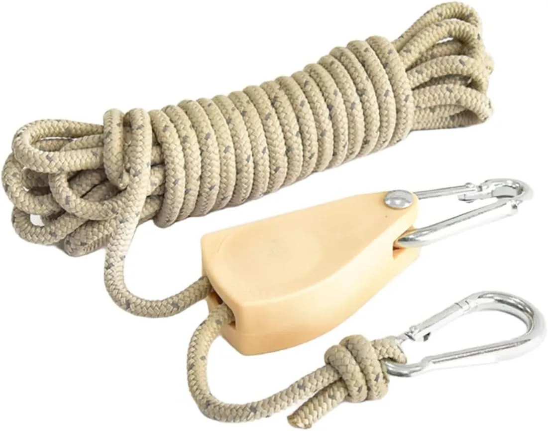 SUPVOX Reflective Tent Ropes Heavy Duty Camping Rope Tensioner Adjuster for Tent Tarp Outdoor Gear Accessory
