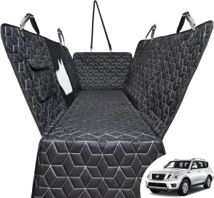 SUV Dog Car Seat Cover - 100% Waterproof, Heavy Duty Hammock for Back Seat, Non Slip Protector for Large SUVs