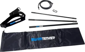 Swim Tether 3 – Swim Training Resistance Belt – Tangle Free Design – Turn Your Pool or Spa Into a Stationary Swimming Environment ST3 - Gift for Swim