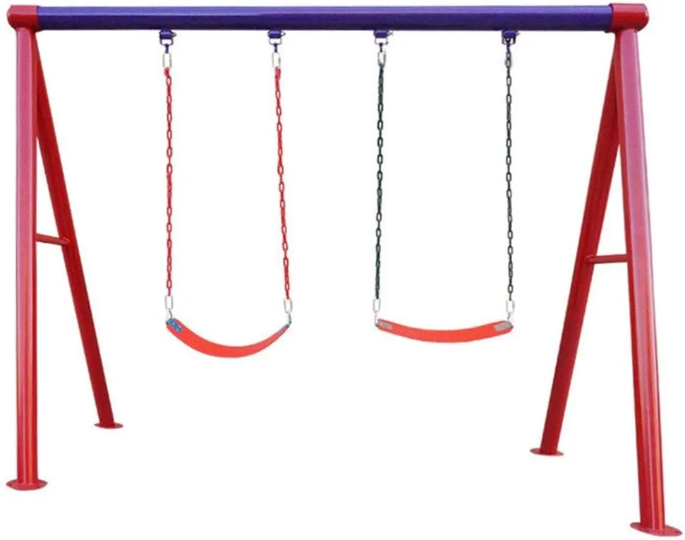 Swing Chains (2) Fully Plastic Coated with 4 Free Quick Links Anti-Rust Iron Link Chains for Playground Kids Tree Swing Seat Support 660 Lb Swing Set Accessories and Replacement (Red)