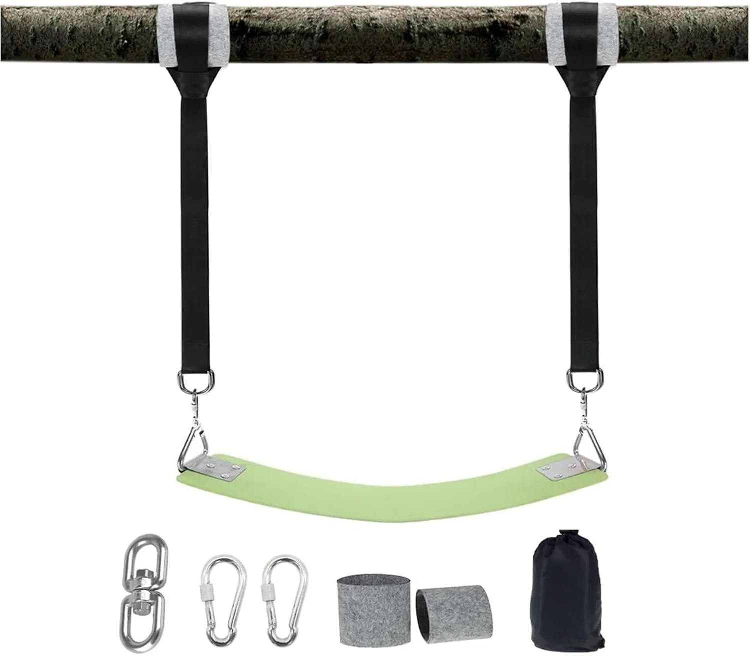 Swing Garden Swing, Heavy Duty Suspension Kit Hammock, 350kg Weight, Safe and Durable, Garden Swing Strap with Locking Carabiner Swing seat (Color : 1.5M Swing Belt C)