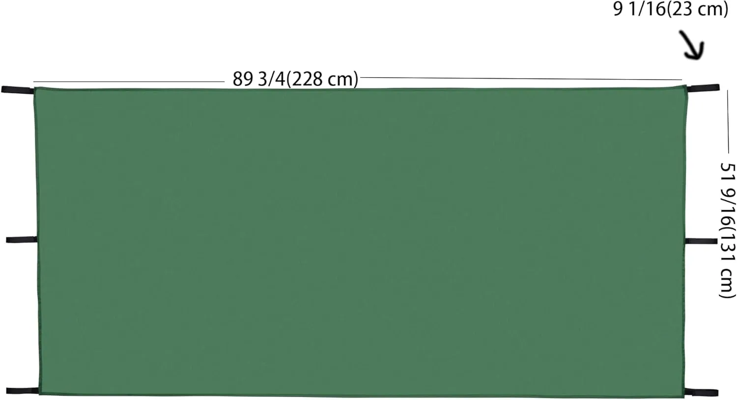 Swing Set Replacement Tarp, 52"x90" 43"x90" Playground Replacement Canopy, Outdoor Swingset Shade, Playground Roof Canopy Waterproof Cover Replacement Tarp Sunshade (Green, 52"x90")