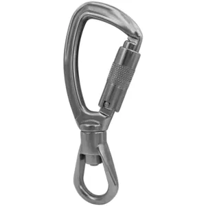 Swivel Eye Super Safe Triple Action Stainless Steel Carabiner