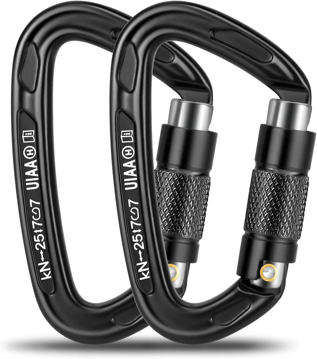 T-Fly Auto Locking Climbing Carabiner Clips 25KN (5620 lbs), Heavy Duty Carabiners for Rock/Ice Climbing, Rappelling, Rescue, Hammocks 3.9" Large Size (2pack)
