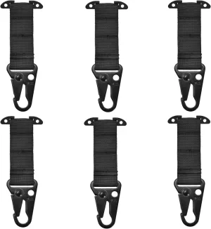 Tactical Gear Molle Clash Hook, Molle Belt Clip with Tee Mount,Tactical Snap Hook Battle Belt Accessories for Gloves Keychains