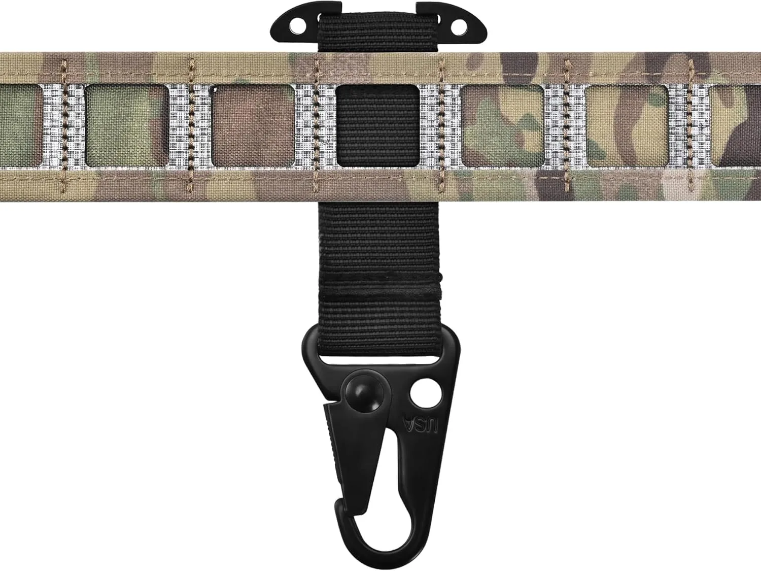 Tactical Gear Molle Clash Hook, Molle Belt Clip with Tee Mount,Tactical Snap Hook Battle Belt Accessories for Gloves Keychains