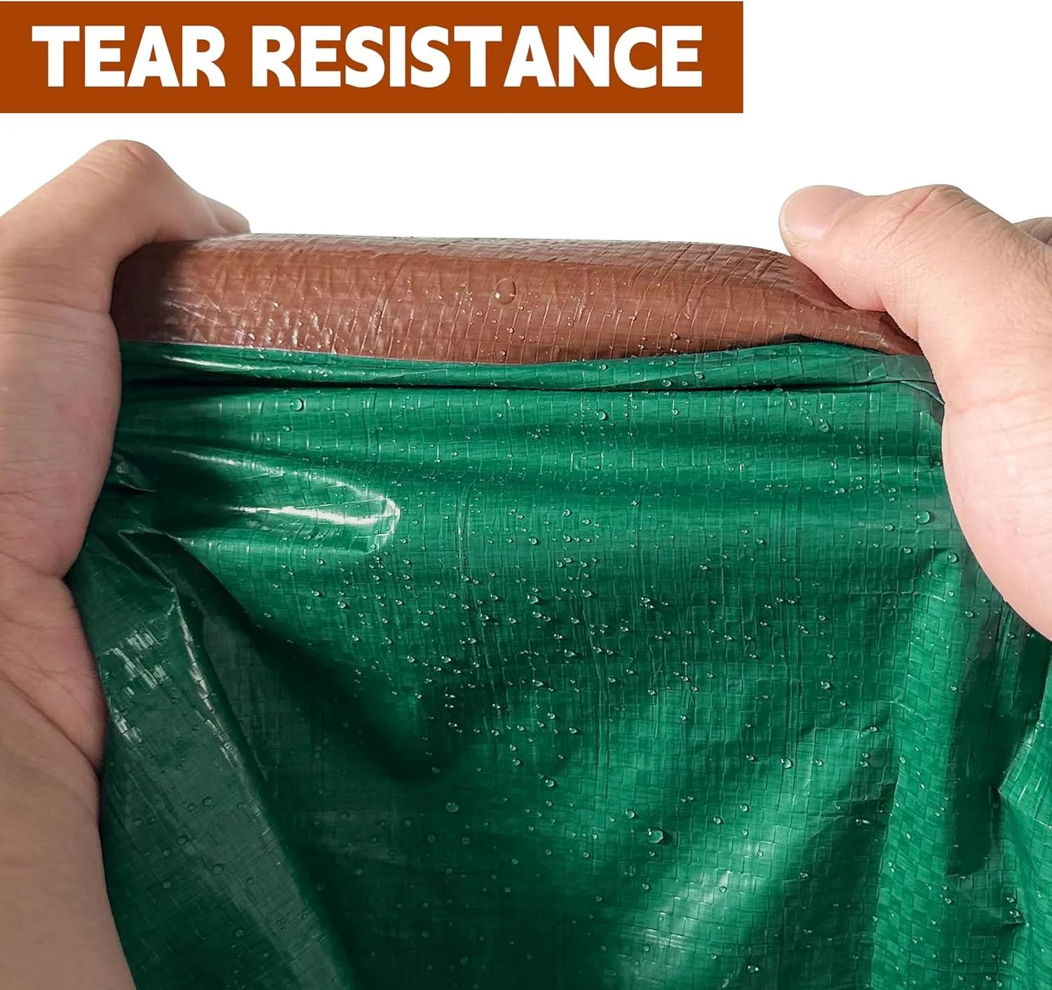 Tarp 12x30 ft 100% Waterproof 7mil Durable Grommets and Reinforced Edges,Uv Resistant,Green/Brown Tarp,Emergency Rain Shelter,Outdoor Cover and Camping Use -by MVPNET