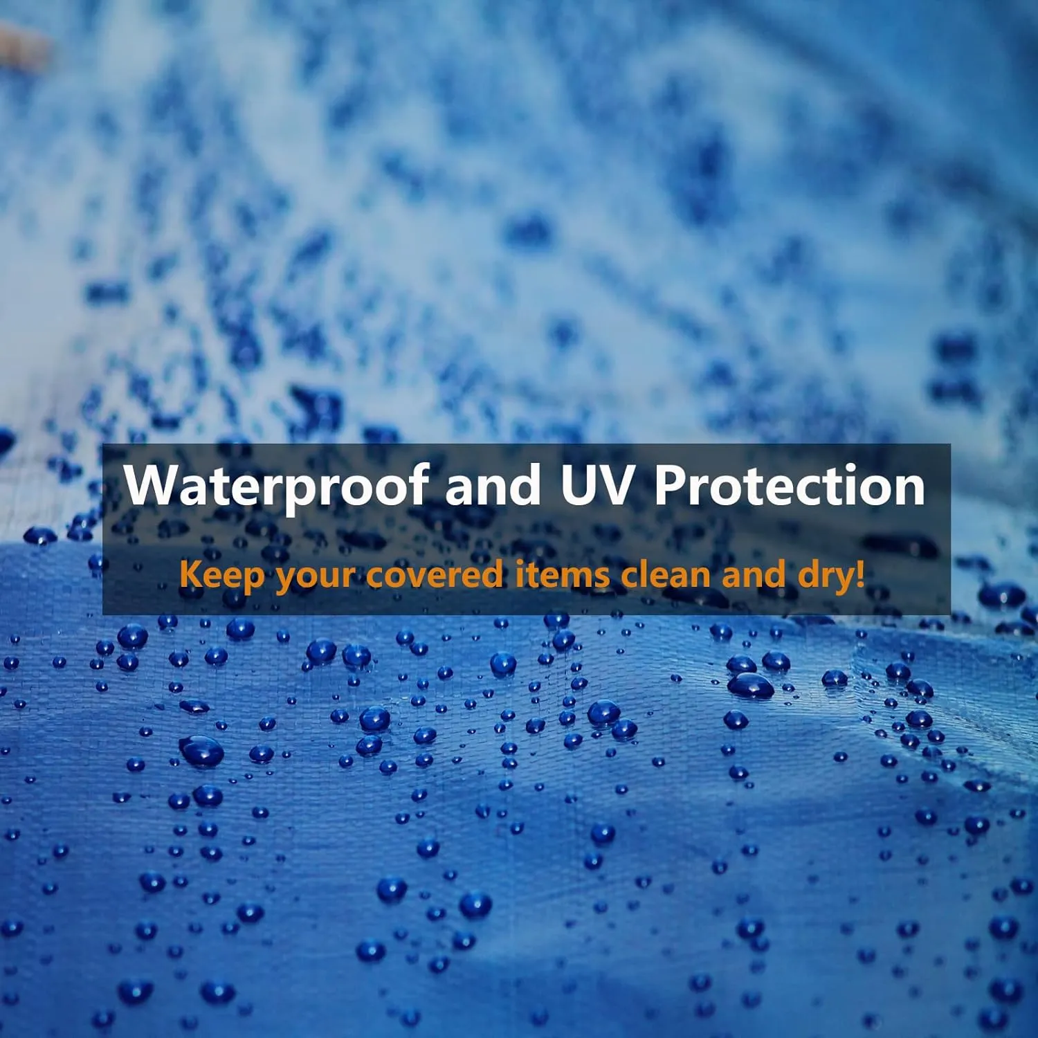 Tarp Heay Duty Waterproof 14x14ft,Blue Tarp Cover Plastic Poly Tarpaulin for Outdoor Cover,Emergency Rain,Roof, Pool, Boat,Camping - Multipurpose with 11Mil Thickness