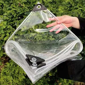 Tarp Sheet Heavy Duty Plastic Tarpaulin with Grommets Foldable Ground Sheet Outdoor Rainproof Canopy Tent for Camping Garden Furniture 3x3m (Size : 1.5x1.8m)