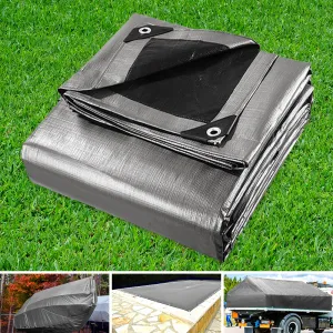 Tarp Tarpaulin 3.6X7.3M Canvas Camping Heavy Duty Sun Cover