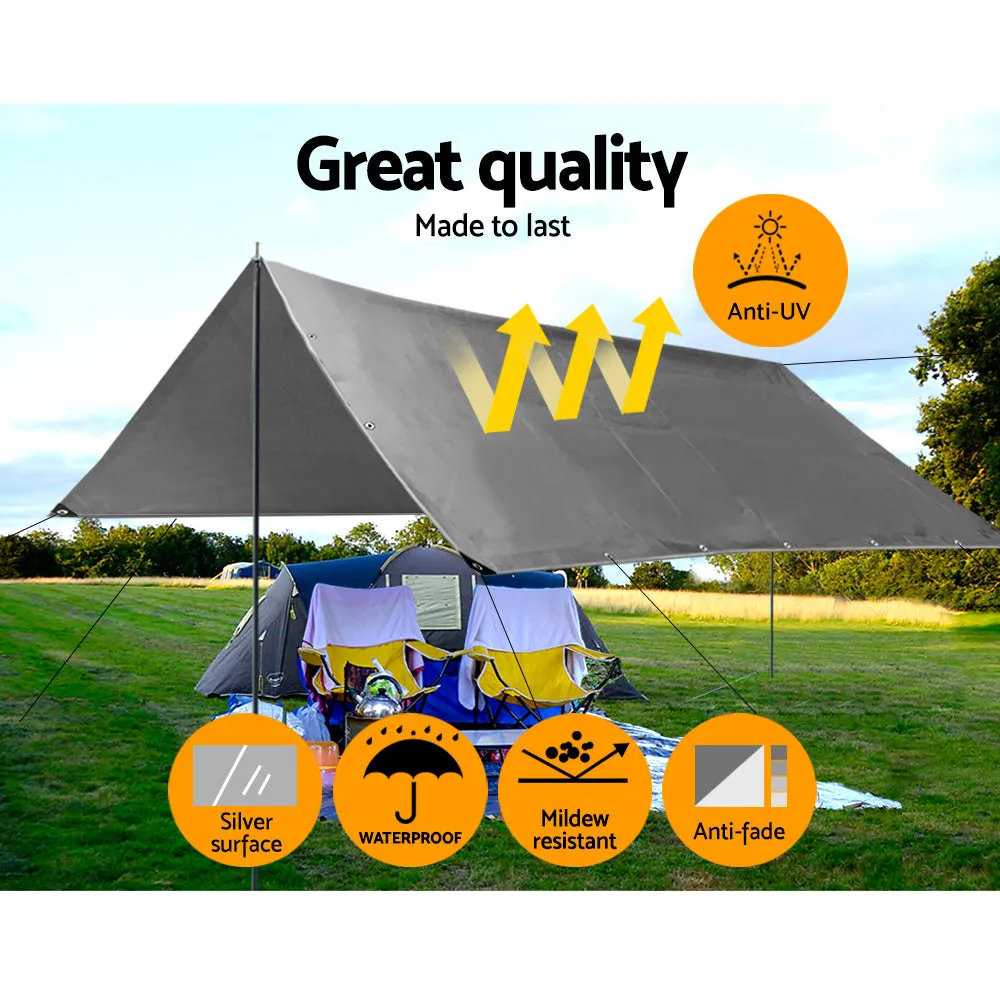 Tarp Tarpaulin 3.6X7.3M Canvas Camping Heavy Duty Sun Cover