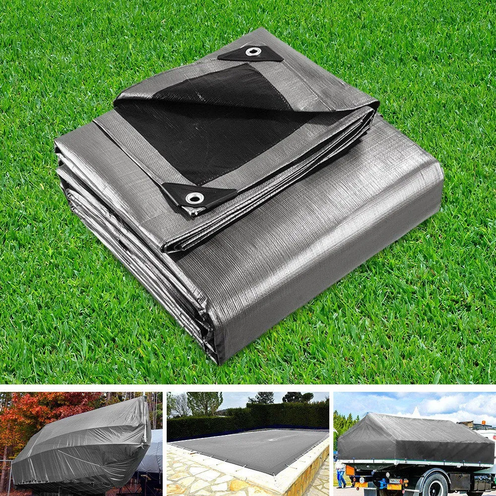 Tarp Tarpaulin 3.6X7.3M Canvas Camping Heavy Duty Sun Cover