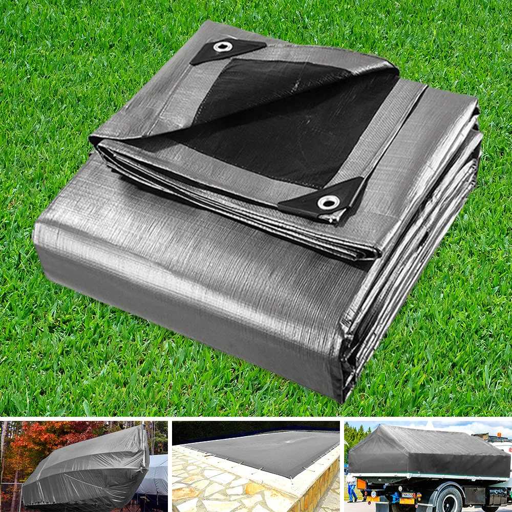 Tarp Tarpaulin 3.6X7.3M Canvas Camping Heavy Duty Sun Cover