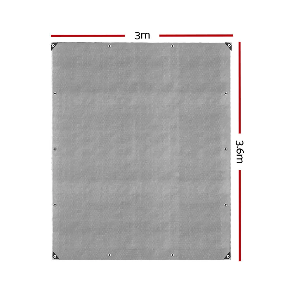 Tarp Tarpaulin 3X3.6M Canvas Camping Heavy Duty Sun Cover