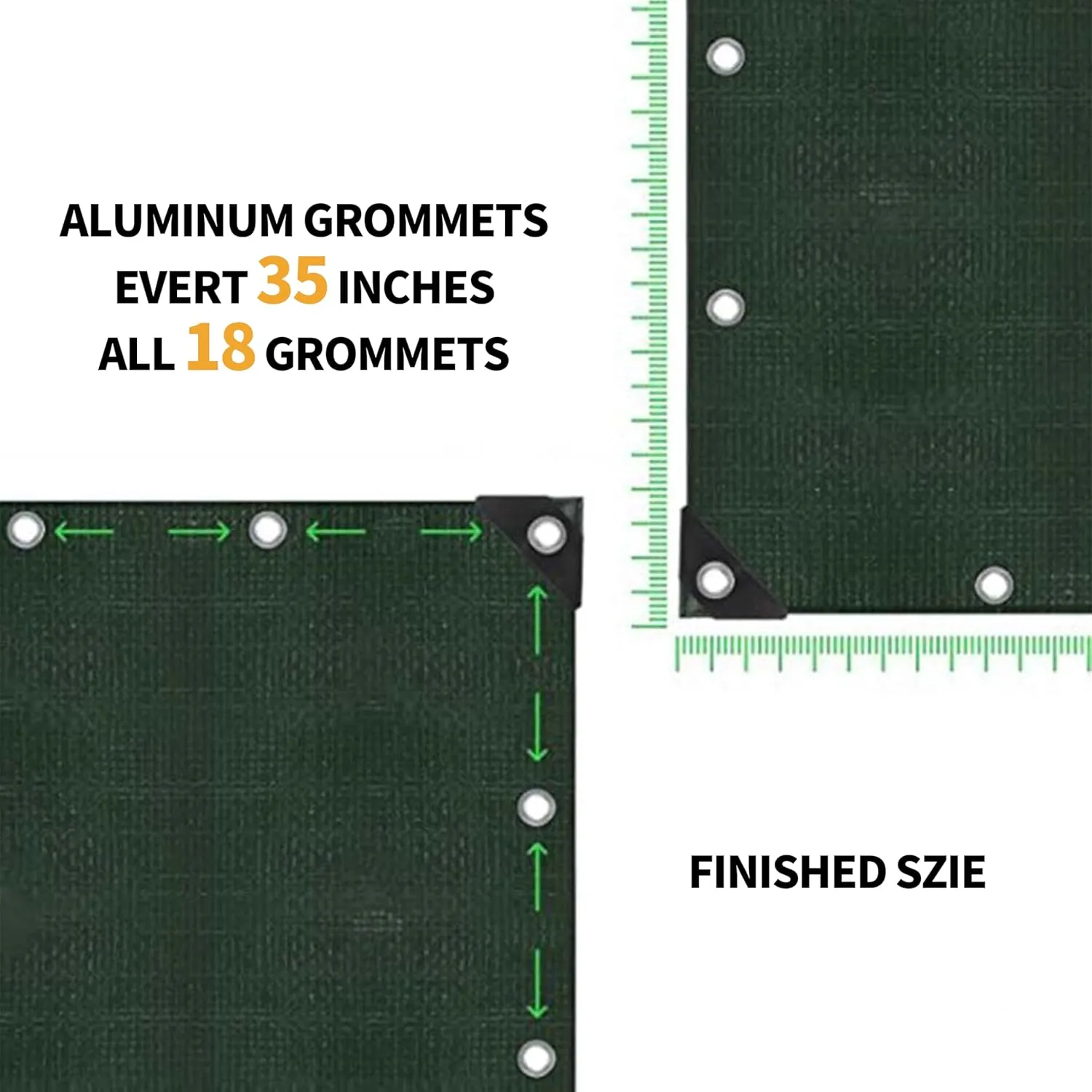 TARPAL 10x14 Feet Green Tarp Waterproof Lightweight tarps Multipurpose Protective Cover All Purpose Poly Tarps Cover for Firewood,Boat,Pet House,Roof Waterproofing