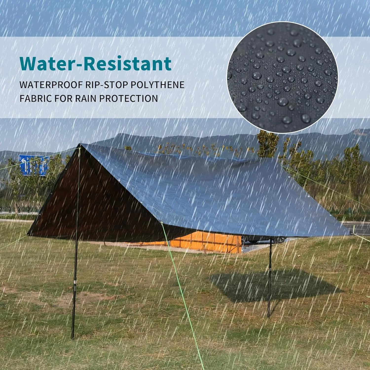 TARPAL tarp 5x7 Feet(2-Pack) Super Heavy Duty Tarps Cover 20mil Waterproof UV Protection Rip and Tear Proof Tarpaulin with Grommets(Grey/Brown)
