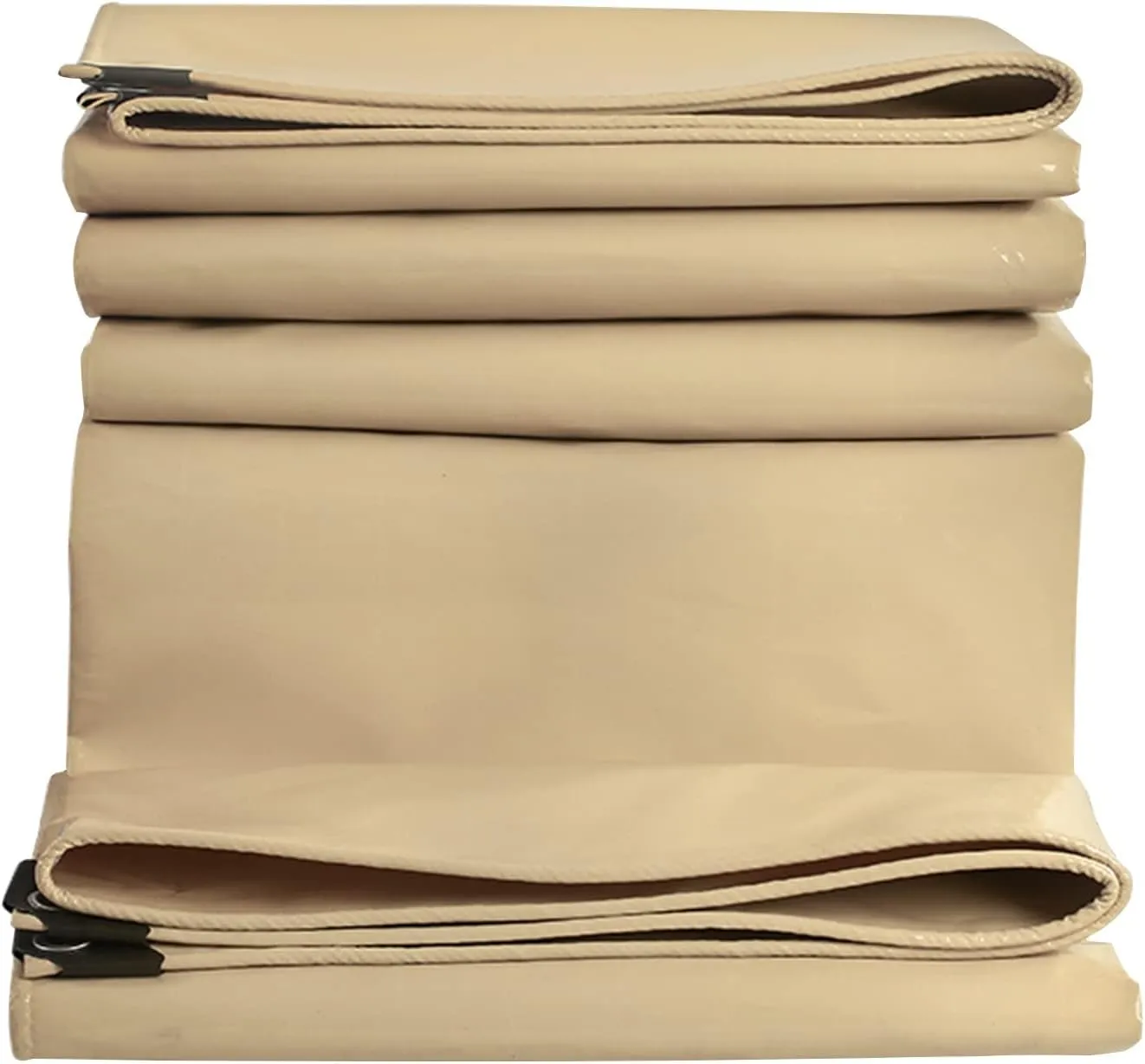 Tarpaulin 1.5x3m/2x2m/2x3m/3x6m Waterproof Heavy Duty 500g/㎡ PVC Tarp Sheet with Metal Eyelets for Garden Furniture, Hutch, Trampoline, Wood, Car, Camping or Gardening Cover(1x4m)