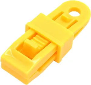 Tarpaulin Clips, Camping Accessories for Tent,10Pcs Adjustable Heavy Duty Lock Grip for Tarp & Shade Cloth,Tarp Clip Clamp,Heavy Duty Tarpaulin Clip(Yellow)