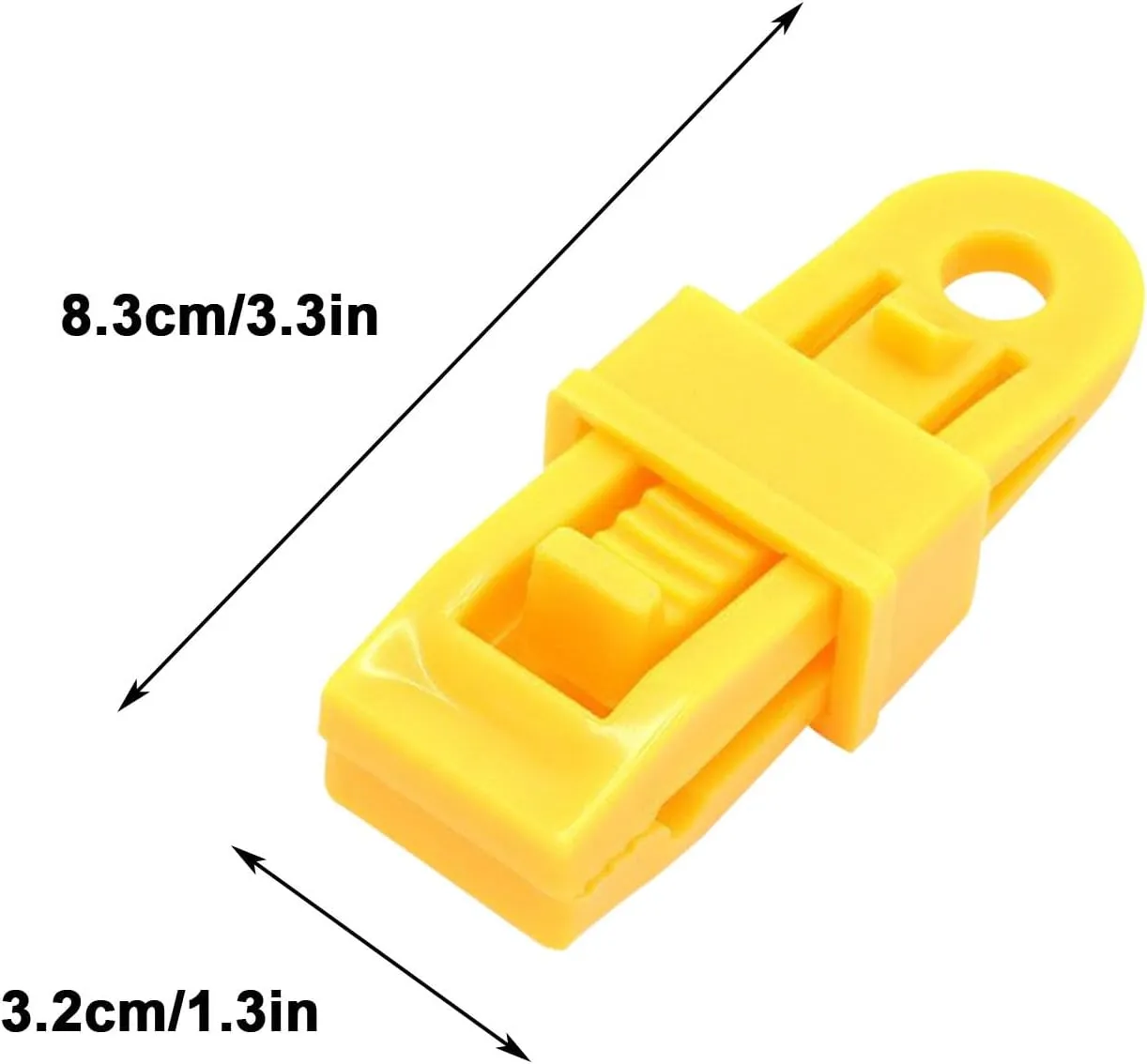 Tarpaulin Clips, Camping Accessories for Tent,10Pcs Adjustable Heavy Duty Lock Grip for Tarp & Shade Cloth,Tarp Clip Clamp,Heavy Duty Tarpaulin Clip(Yellow)