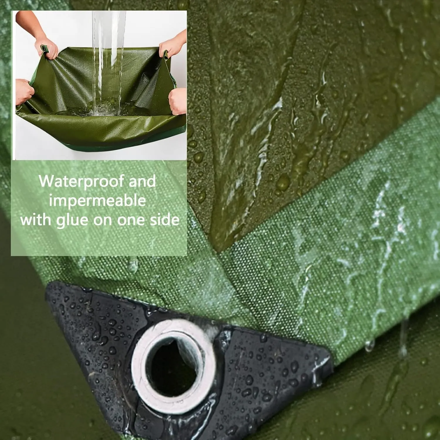 Tarpaulin Waterproof Heavy Duty Sheet Multipurpose Tarp Tent - Cover Made of 0.75mm Thick Tarpaulin, Fishing Camping Groundsheet Rainproof Canopy Tent (Size : 1x1m)