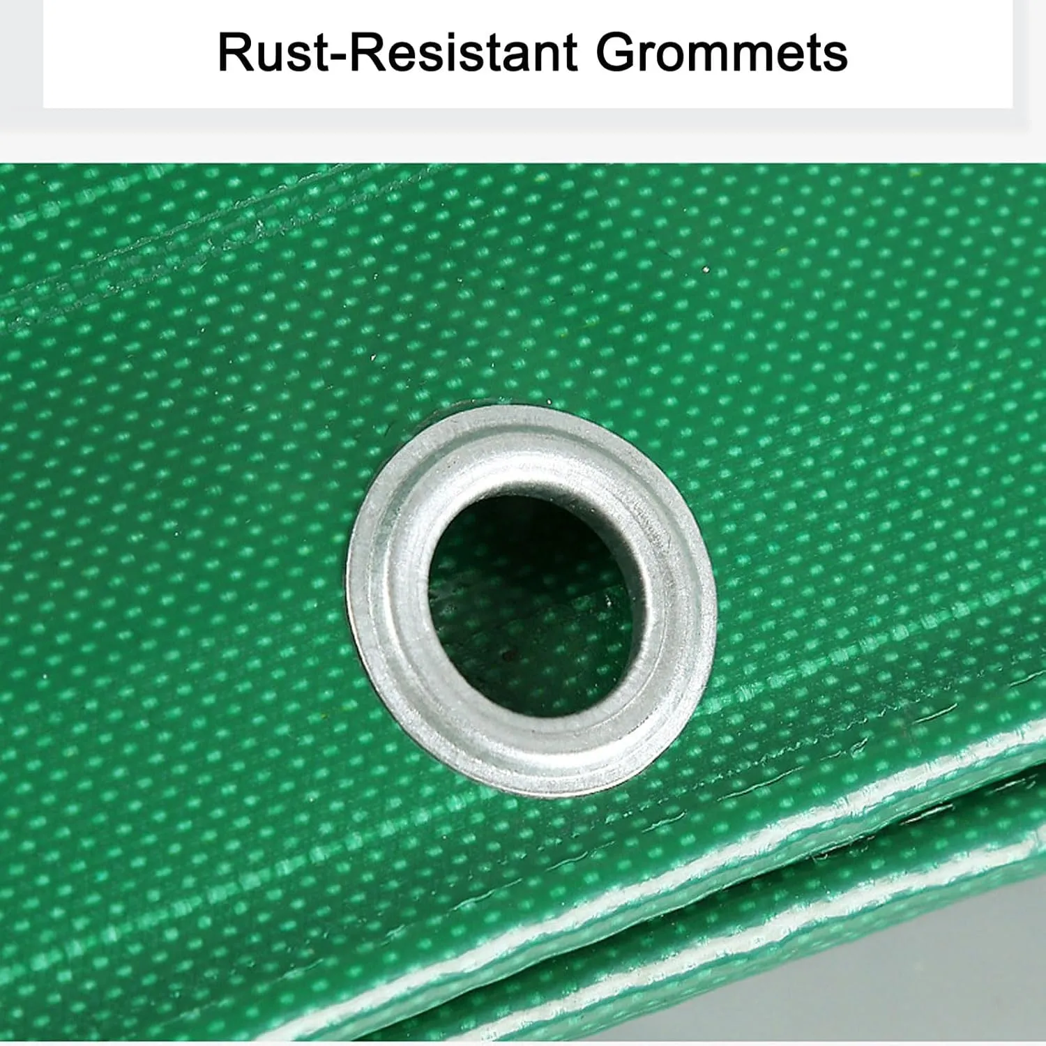Tarpaulin Waterproof Heavy Duty, Waterproof PVC Heavy Duty Tarpaulin 500g/m² Reinforced Edges Metal Grommets UV Resistant Green Multiple Sizes(12x15m)