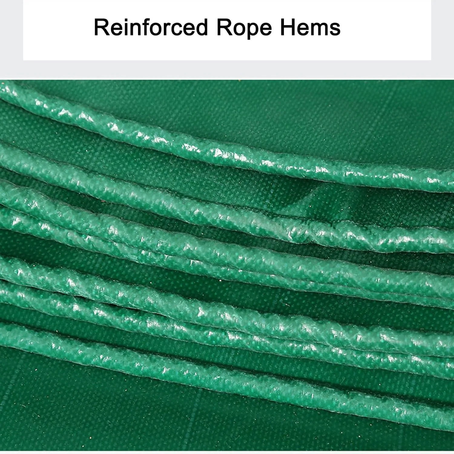 Tarpaulin Waterproof Heavy Duty, Waterproof PVC Heavy Duty Tarpaulin 500g/m² Reinforced Edges Metal Grommets UV Resistant Green Multiple Sizes(12x15m)