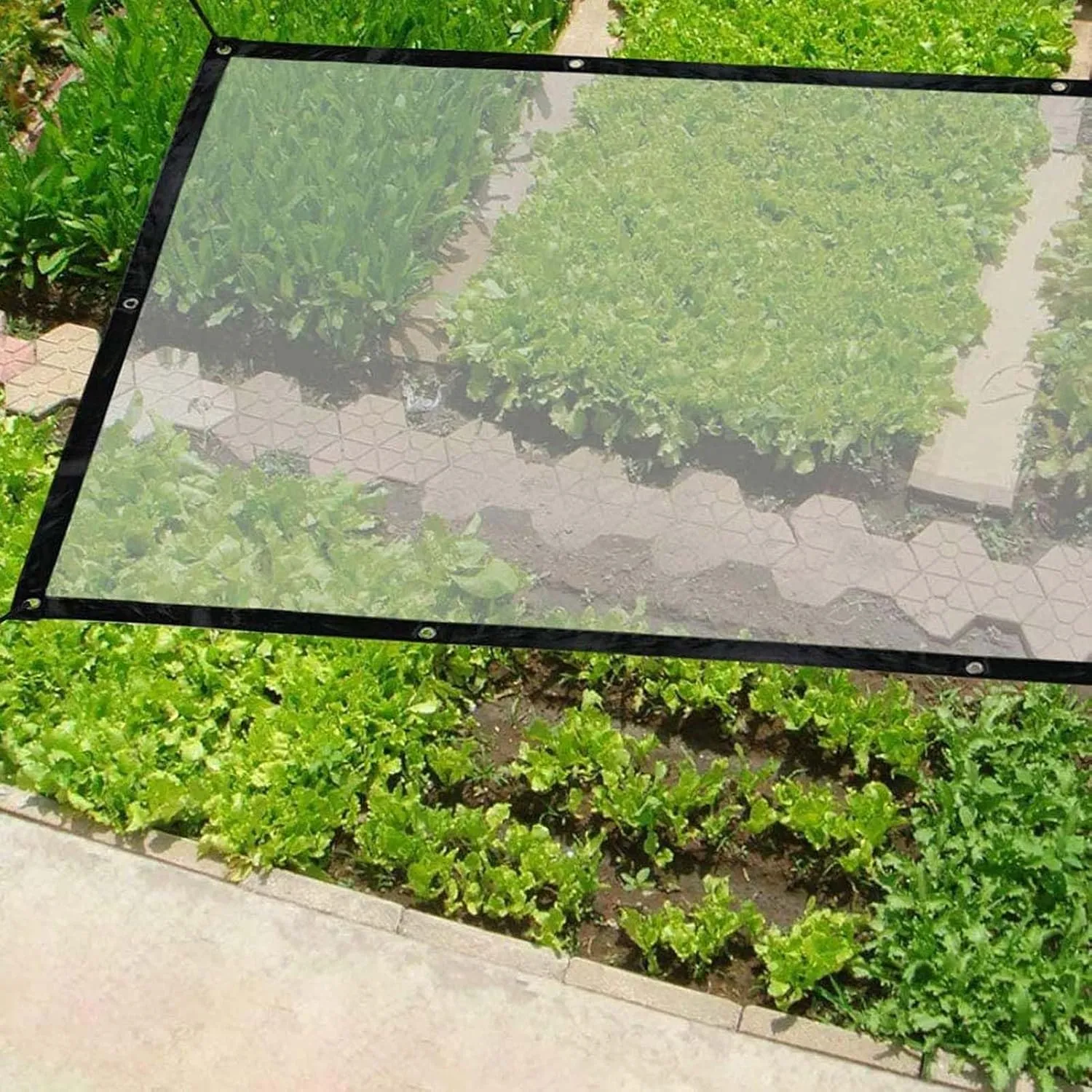 Tarps Heavy Duty Waterproof 6.6x13.1ft, Tarpaulin Clear, 5mil Thick Waterproof, UV Resistant, Rip and Tear Proof with Grommets and Reinforced Edges, for Boat Patio Garden Plants