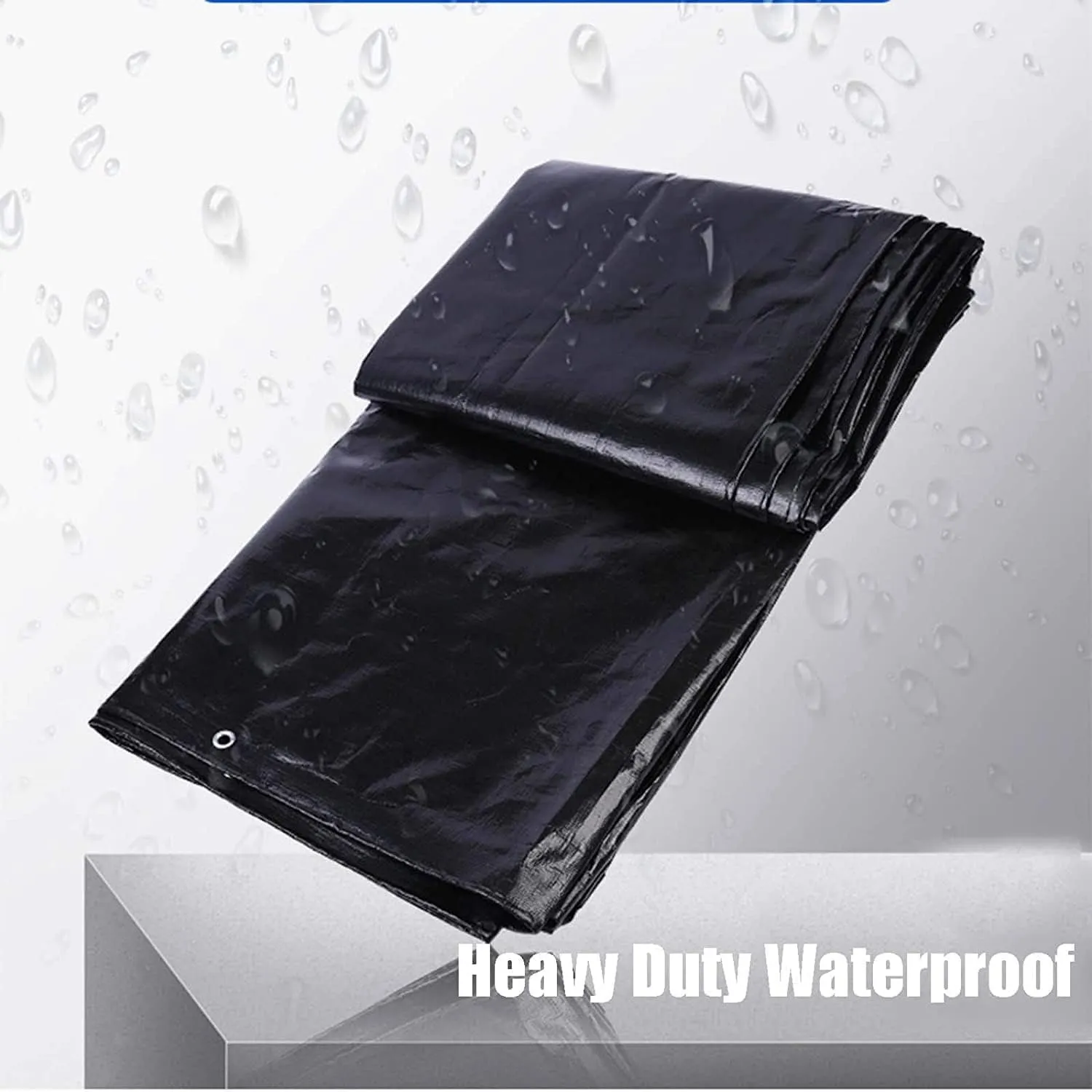 Tarps Heavy Duty Waterproof, Tarp Cover, UV-Resistant, Rip and Tear Proof Tarpaulin with Grommets and Reinforced Edges - for Roof, Patio, Camping, Boat, Pool, 2 * 3/6 * 9ft