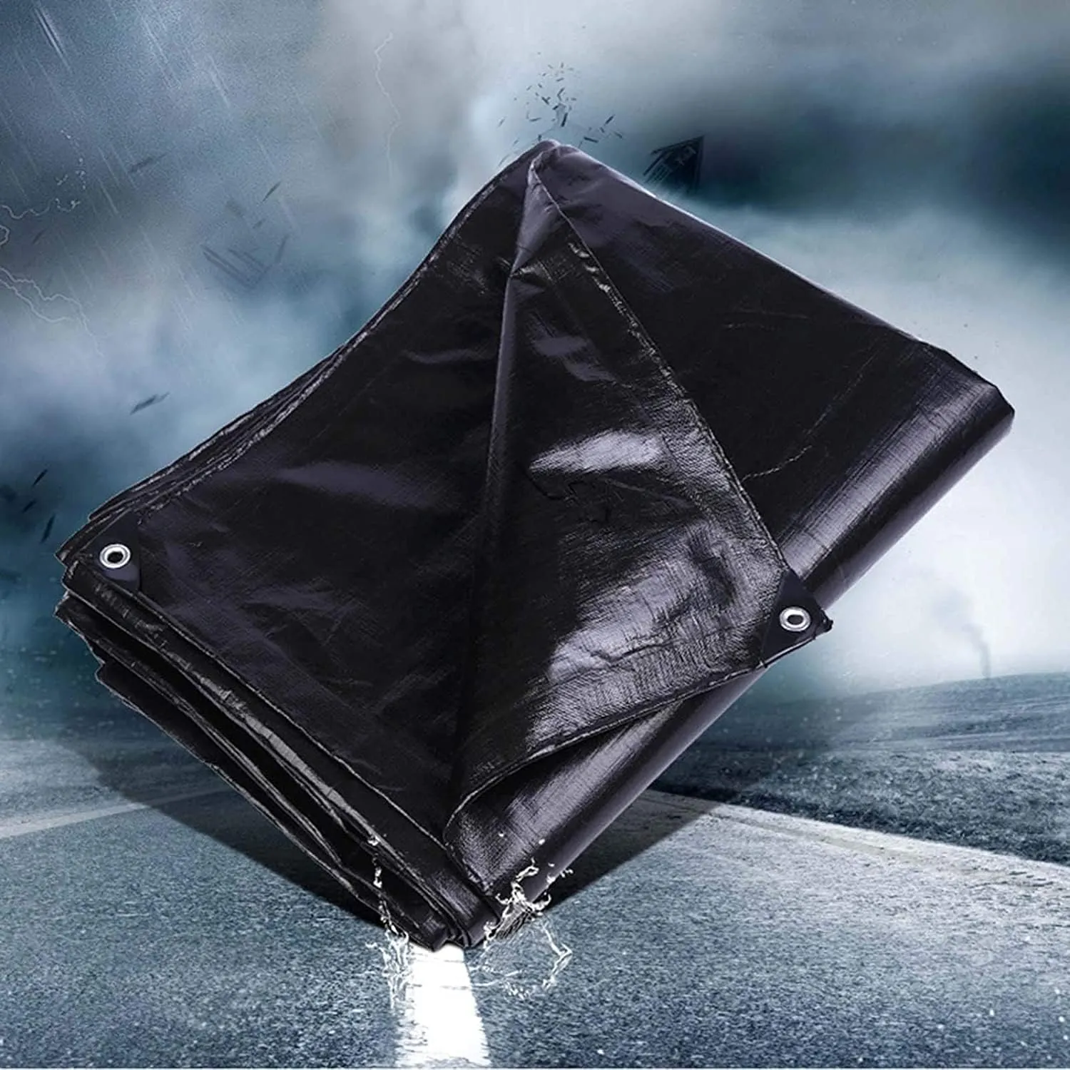 Tarps Heavy Duty Waterproof, Tarp Cover, UV-Resistant, Rip and Tear Proof Tarpaulin with Grommets and Reinforced Edges - for Roof, Patio, Camping, Boat, Pool, 2 * 3/6 * 9ft