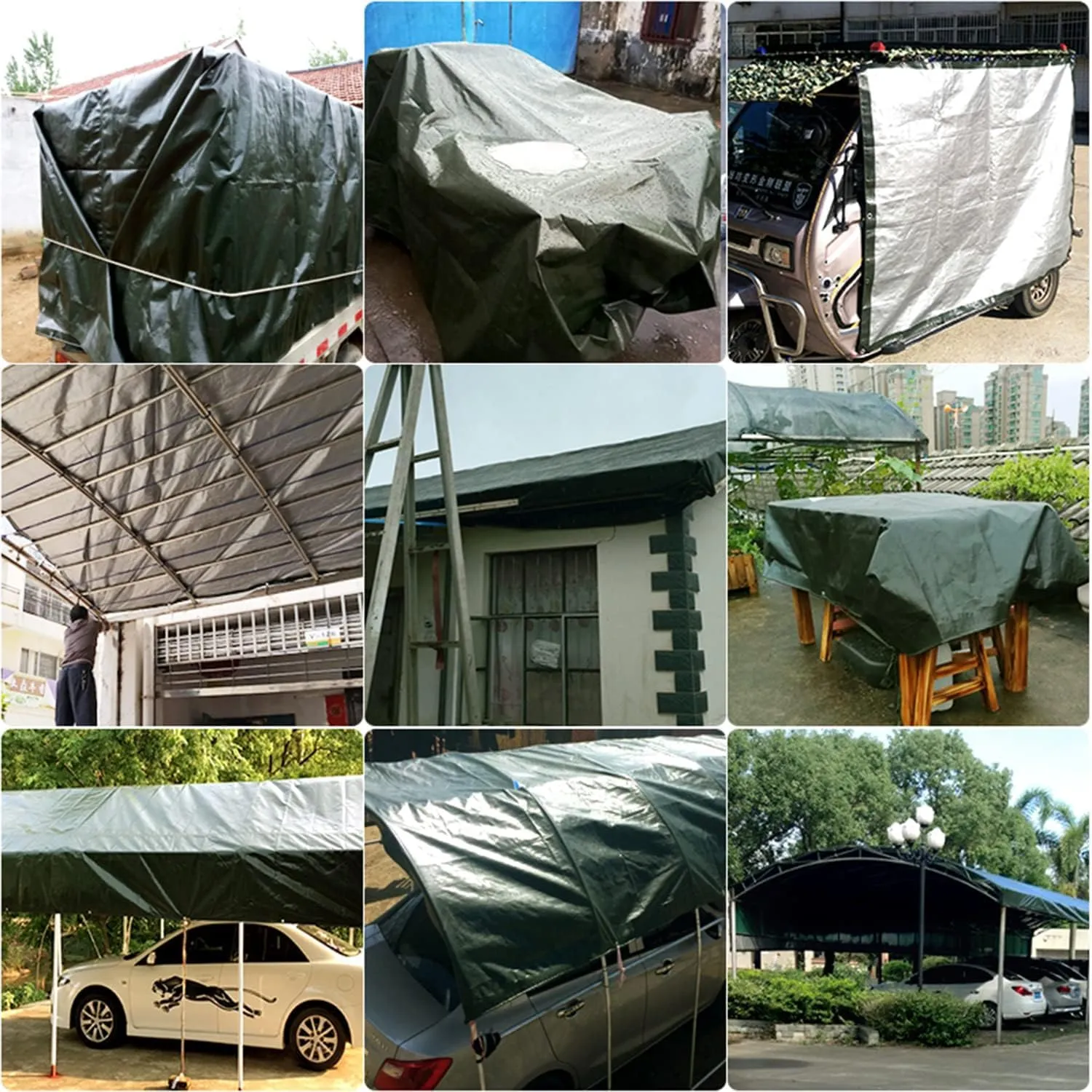 Tarps Heavy Duty Waterproof, Waterproof Tarps for Outdoors with Grommets Reinforced Edges, UV-Resistant, Tarp Waterproof Camping Tarp, 5 * 8m/16 * 26ft