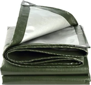 Tarps Heavy Duty Waterproof, Waterproof Tarps for Outdoors with Grommets Reinforced Edges, UV-Resistant, Tarp Waterproof Camping Tarp, 5 * 8m/16 * 26ft