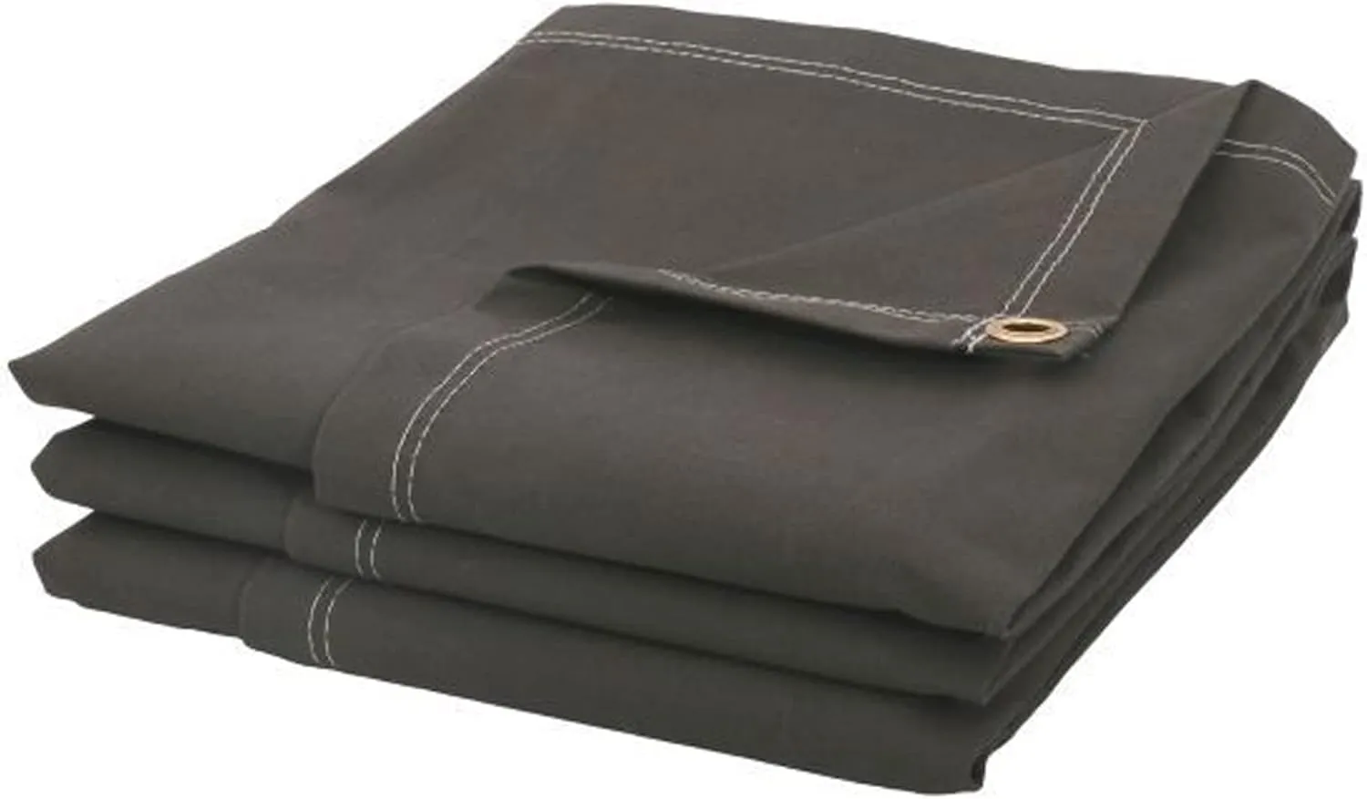 Tarps Now 10x12 ft Fire Retardant Canvas Tarp | 18 MIL Heavy Duty, Flame Retardant, Tear Resistance, Reinforced Edges, Brass Grommets | Ideal for Fire Prevention, Construction, Repairs | Olive Color