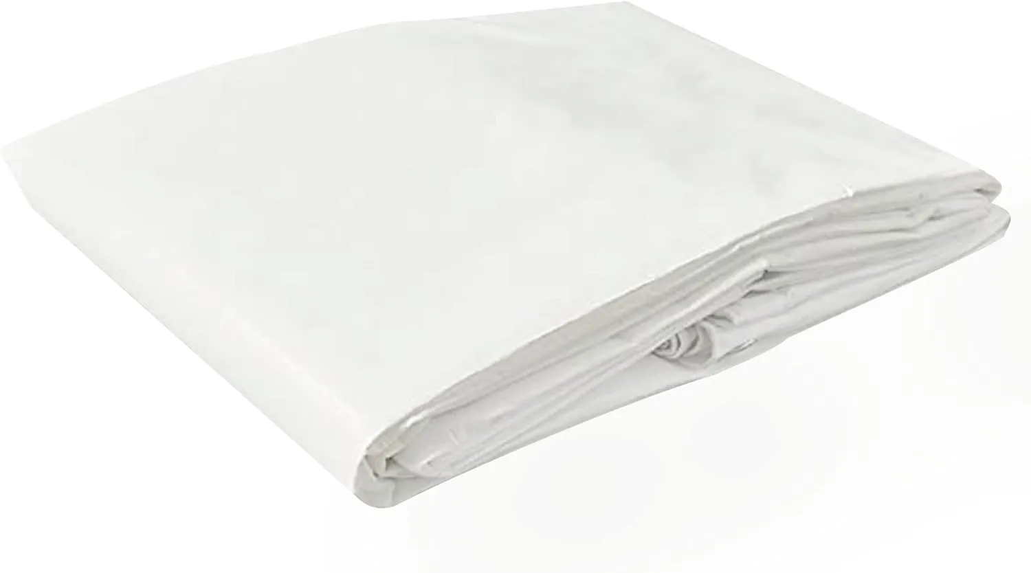 Tarps Now 10x14 Feet Poly Tarp |12 MIL Heavy Duty Waterproof Cover |Rip and Tear Proof Plastic Tarp with Rustproof Aluminum Grommets & Reinforced Edges |Ideal for Roof Repairs, Landscaping-White
