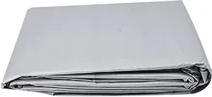 Tarps Now 20x20 Feet Poly Tarp |12 MIL Heavy Duty Waterproof Cover |Rip and Tear Proof Plastic Tarp with Rustproof Aluminum Grommets & Reinforced Edges |Ideal for Roof Repairs, Landscaping-Silver