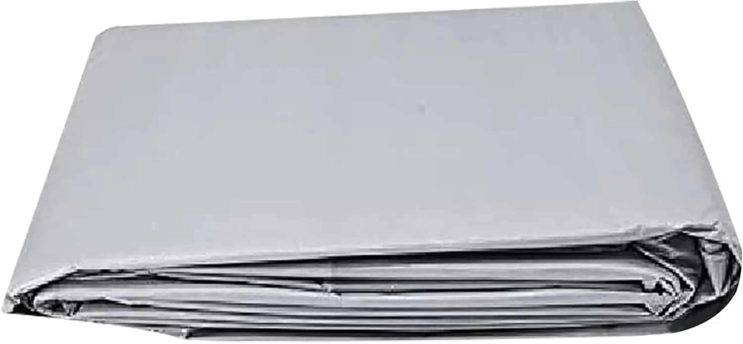 Tarps Now 20x20 Feet Poly Tarp |12 MIL Heavy Duty Waterproof Cover |Rip and Tear Proof Plastic Tarp with Rustproof Aluminum Grommets & Reinforced Edges |Ideal for Roof Repairs, Landscaping-Silver