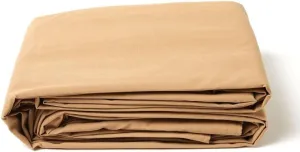 Tarps Now 5x7 Feet Waterproof Canvas Tarp|20 MIL Commercial Grade, Heavy Duty, Tear-Resistant, Rustproof Brass Grommets, Reinforced Edges| Ideal for Construction, Trucking, Manufacturing –Tan Color
