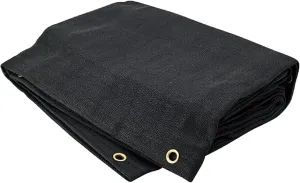 Tarps Now 6x10 ft Heavy Duty Mesh Tarp, 75% Sunblock Shade Cloth with Grommets & Reinforced Edges, Useful for Dump Trucks, Patio Privacy Screen, Wind Block, Canopies, & Pool Cover-Black